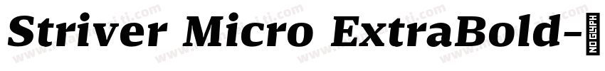 Striver Micro ExtraBold字体转换